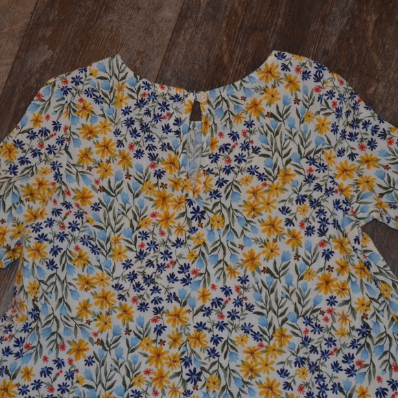 Old Navy - Yellow and Blue Flower Design Dress - Picture 7 of 7